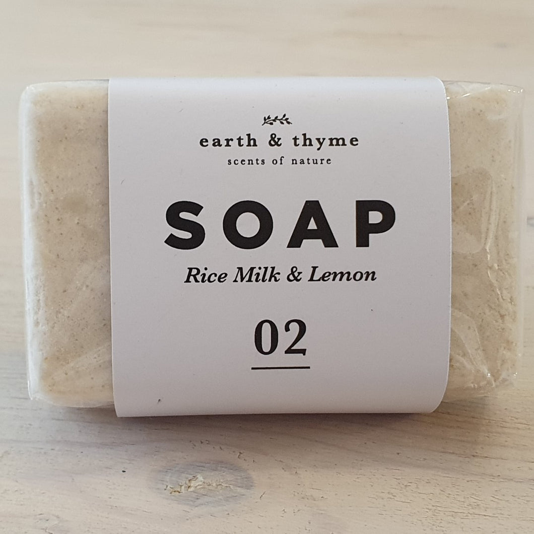 Soap  - COLD PROCESSED - Rice Milk and Lemon 100grm