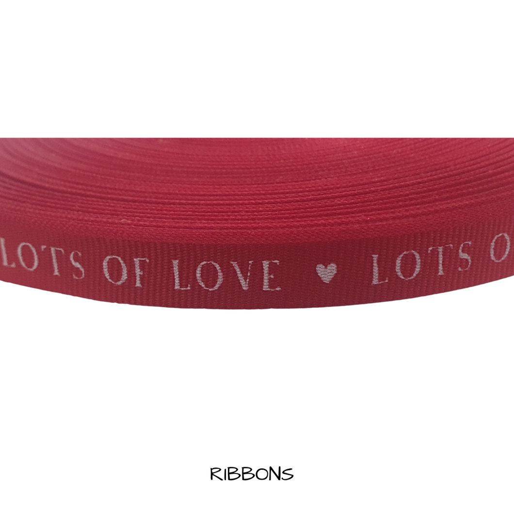 Ribbons  -  Red  -  Lots of love